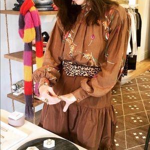 Zara hi-lo chocolate midi skirt